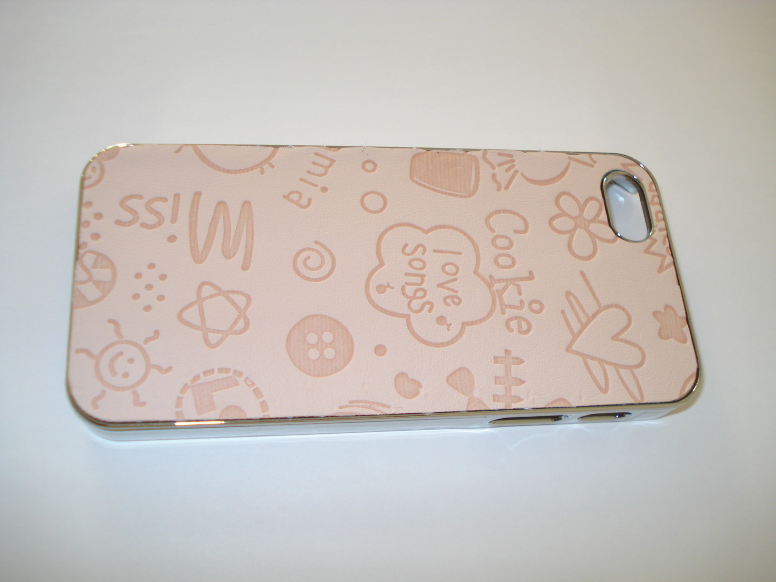 Deluxe Apple iPhone 5 & 5s Apple Phone Case in Brown – I love songs design