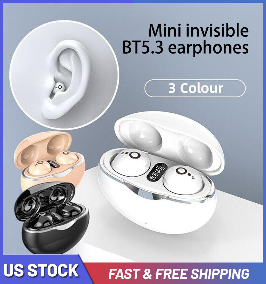 Bluetooth Earbuds Headset In-Ear TWS Wireless Invisible Earphones for All Phone