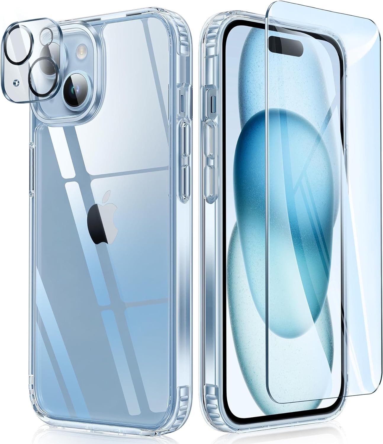 Clear Slim Shockproof iPhone 15 Case: Anti-Yellowing Scratch-Proof 5G Protection