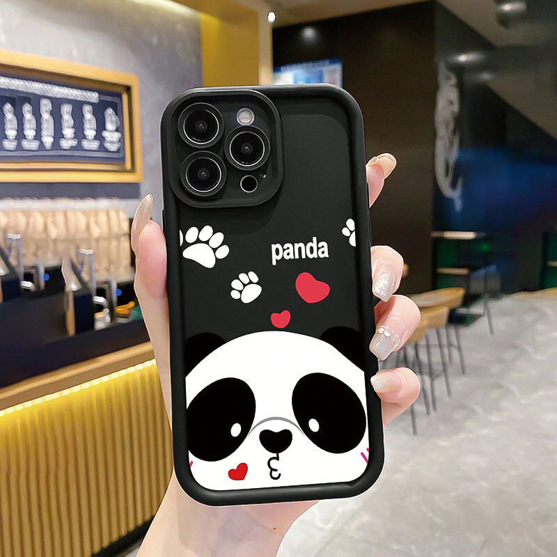 Cute panda protective case suitable for Apple phone 11/12/13/1415/16,16Promax