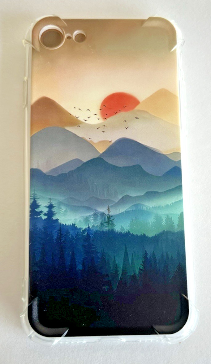 Mountain & Sunrise Iphone 7/8/SE Case (LSX) Birds Forest Serene Apple Phone