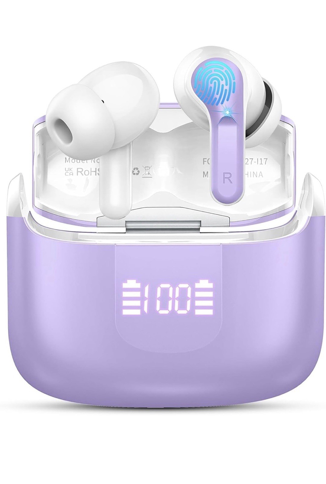 Wireless Earbud, Bluetooth Headphones 5.3 NEW 40H Ear Buds Bass Stereo Black