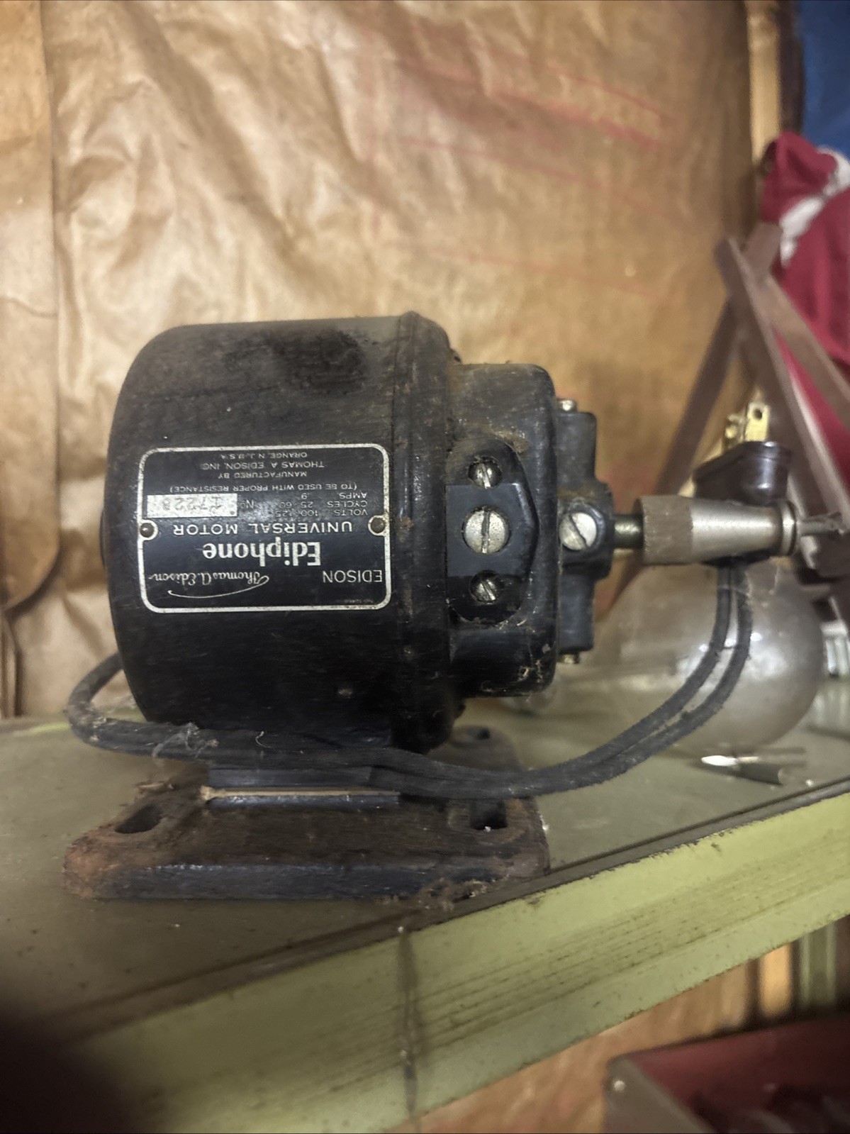 Edison  universal motor number 17228