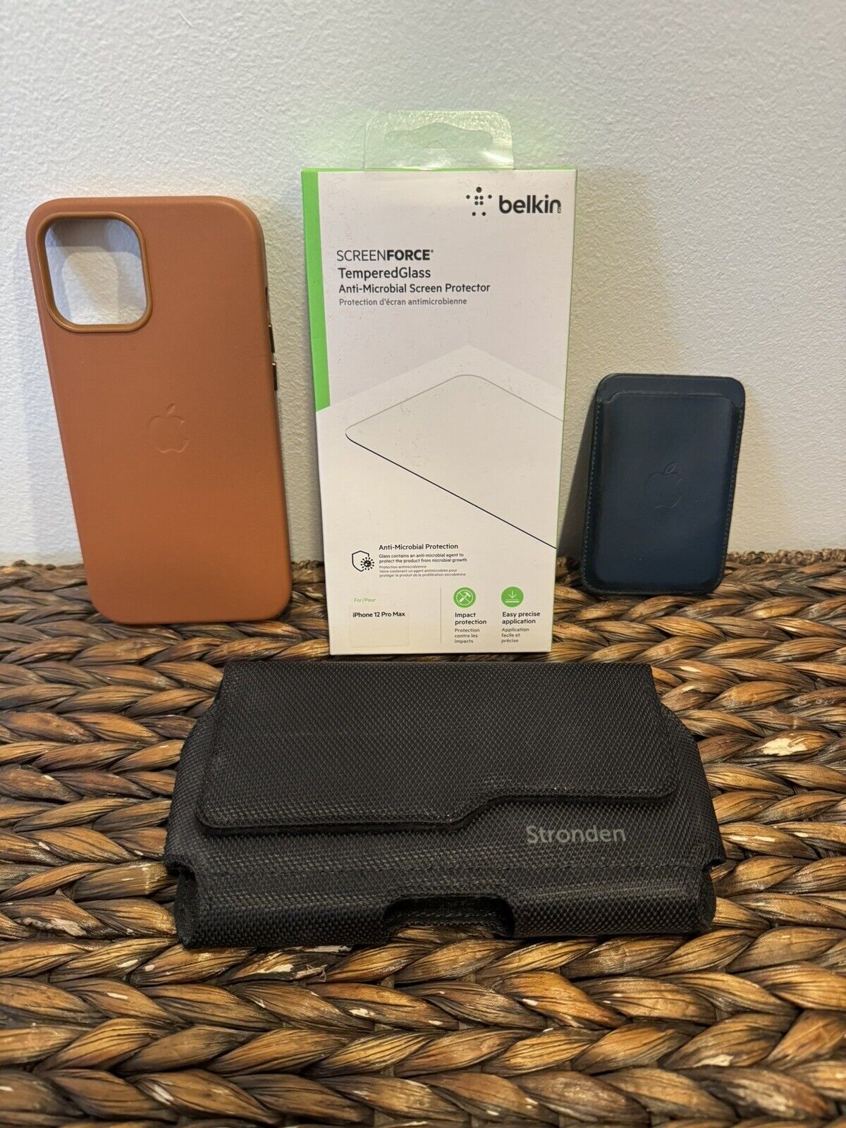 iPhone 12 Pro Max Care Kit .. Case .. Screen Protector .. Carry Case .. Wallet