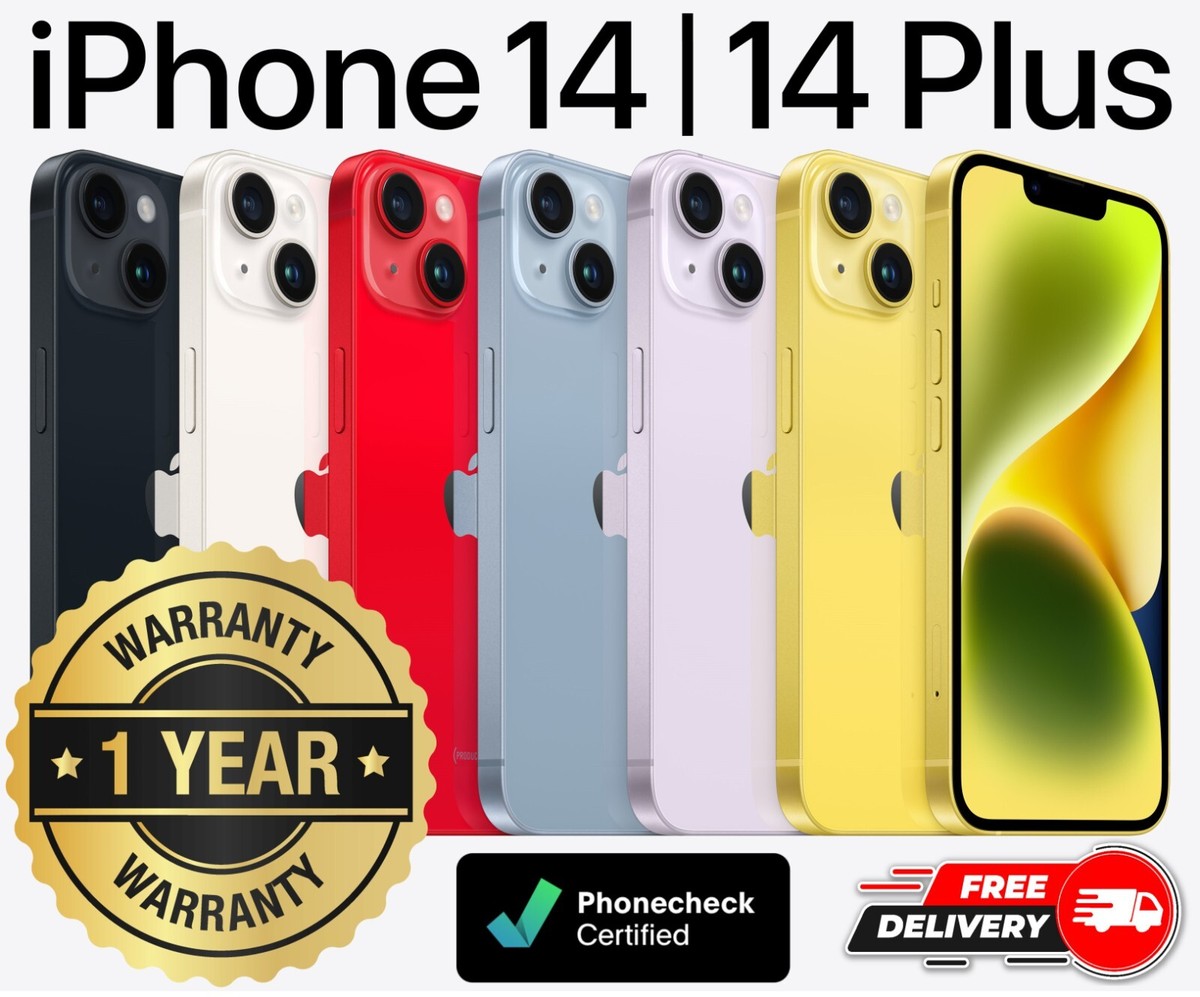 Apple iPhone 14 | 14 Plus – 128GB 256GB 512GB – Unlocked Verizon T-Mobile AT&T