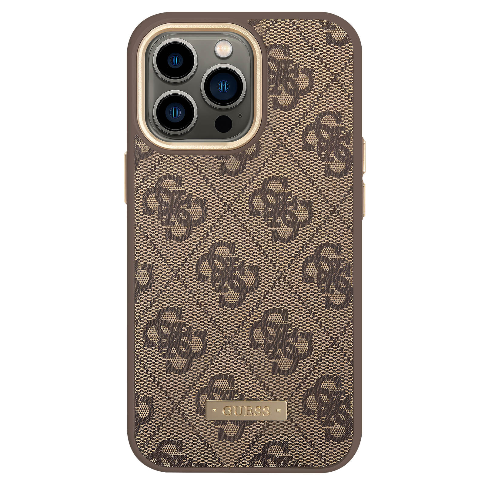 Guess Case  for iPhone 13 Pro Metal Plate elegant,
