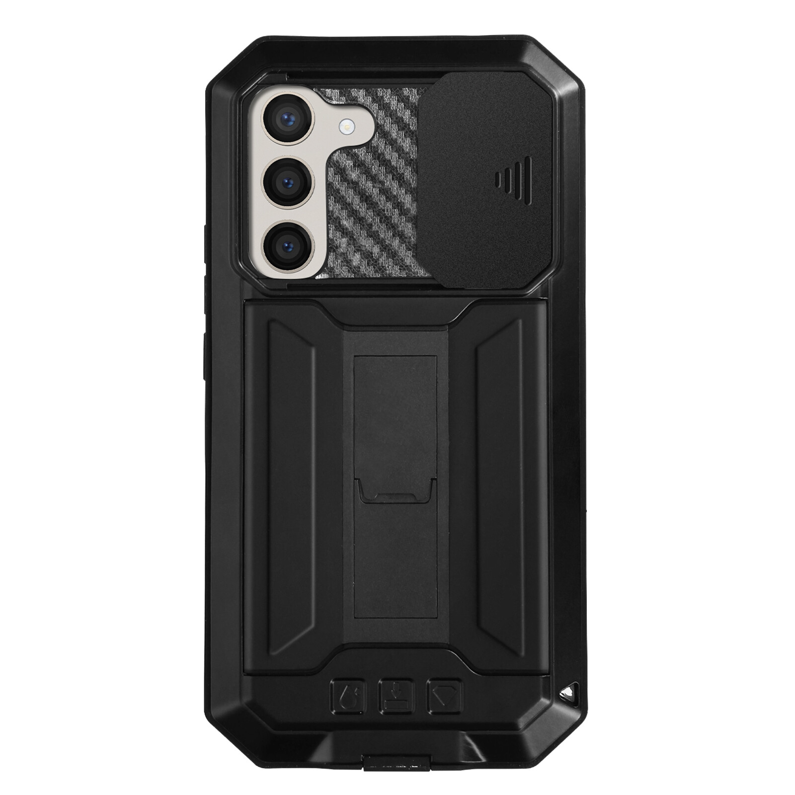 Complete Case for Galaxy S23 Shockproof and Waterproof Kickstand Camera Cover