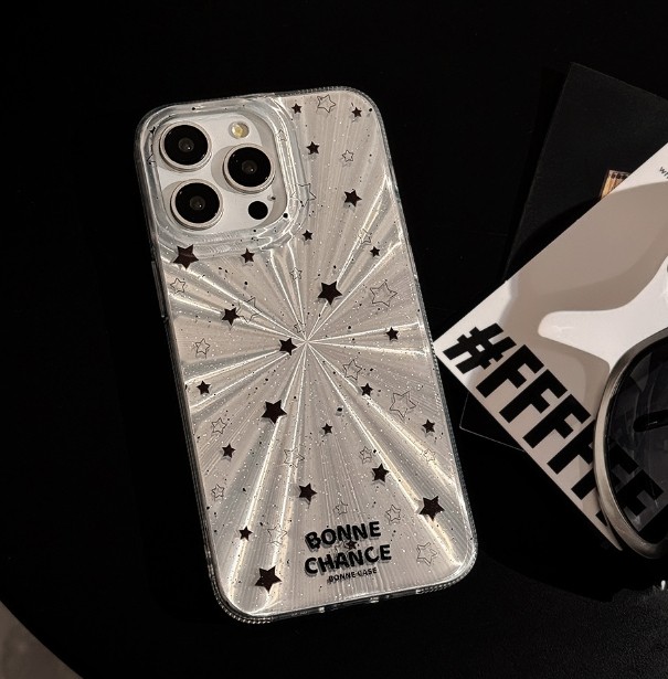 Black star For Apple phone cases iphone 16 15 14 13 12 11 Pro Max electroplating