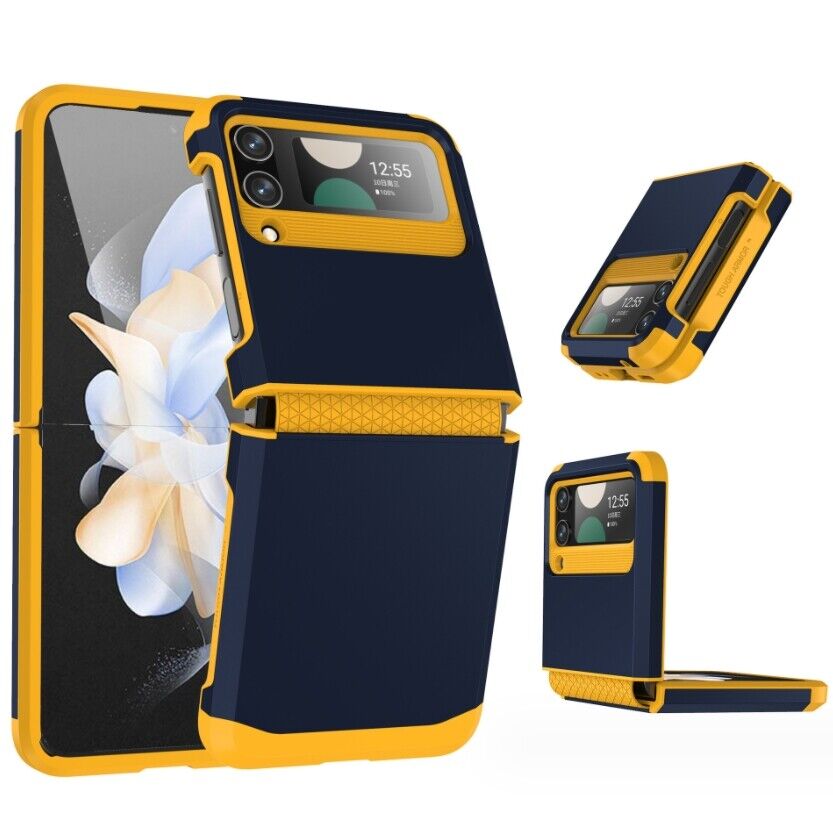 For Galaxy Samsung Z Flip 6/5/4/3 phone case color blocking fashionable folding