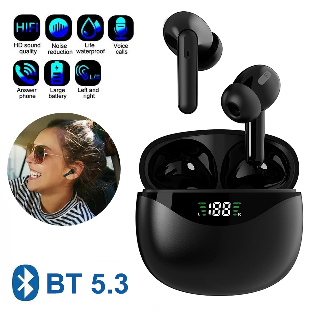 Bluetooth 5.3 Earphones Mini Wireless Headphones In-Ear Buds For iPhone Android