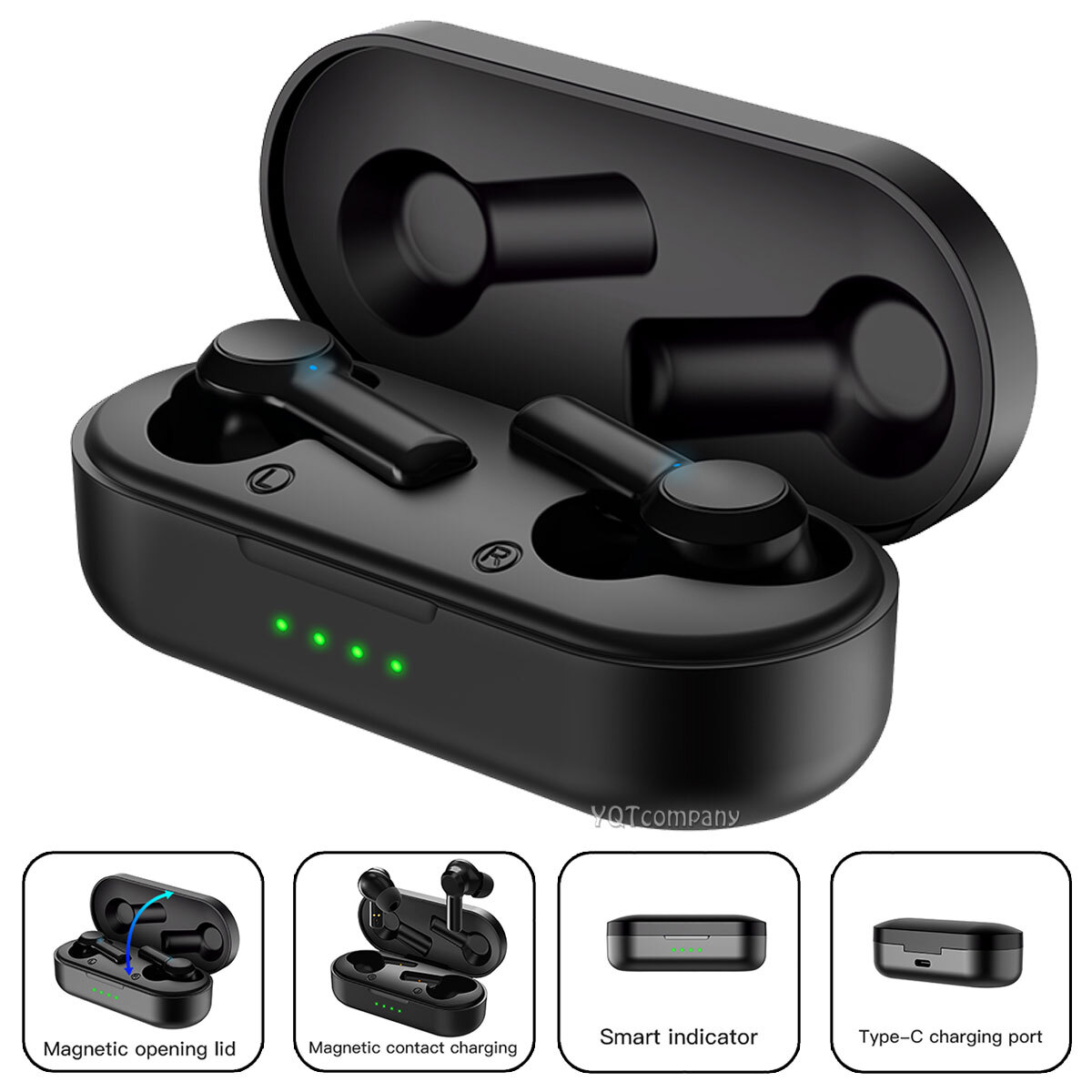 Bluetooth Earbuds Wireless Headphones In-Ear Earphones For Samsung Galaxy Phones
