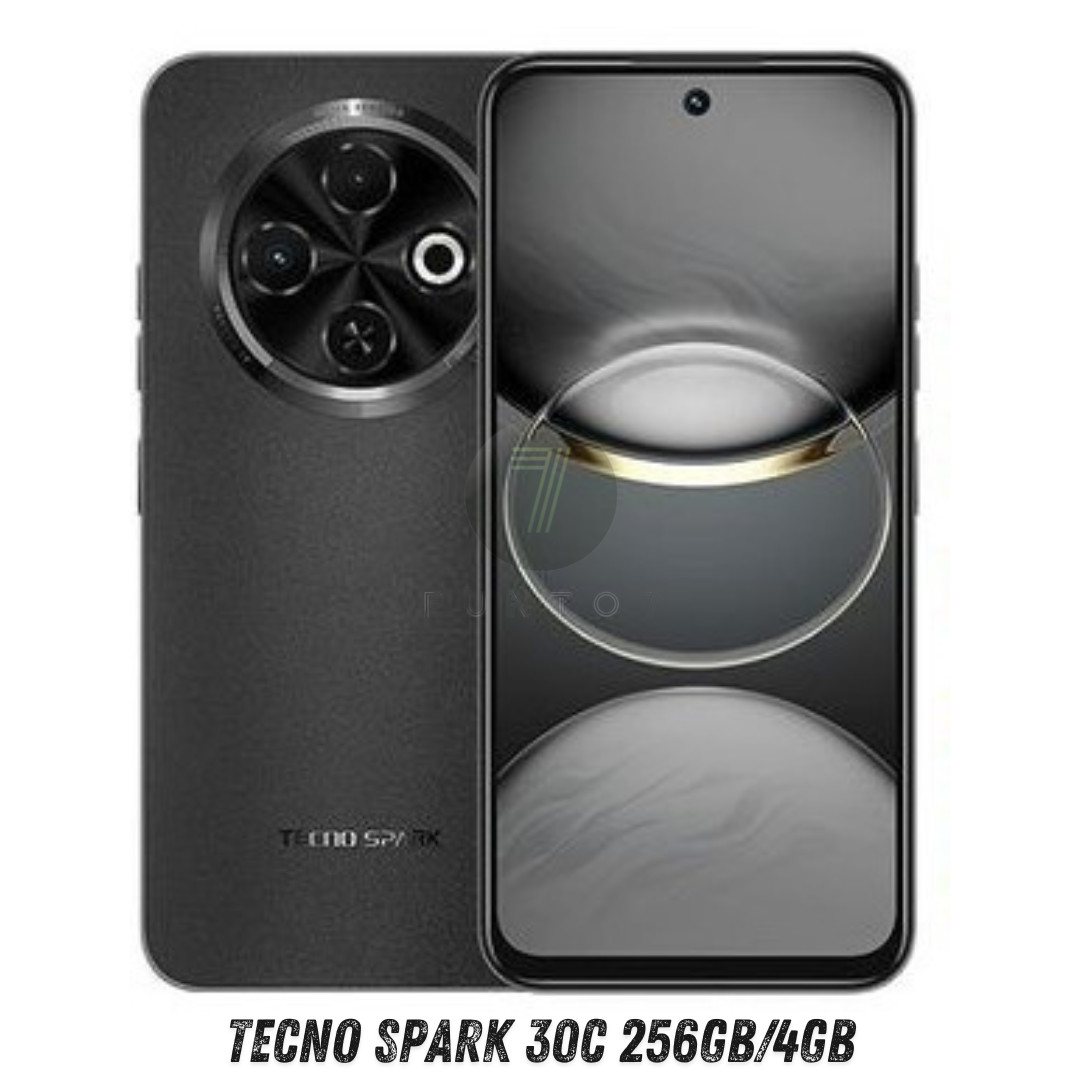 Tecno Spark 30C, 256GB/4GB, GSM Factory Unlocked, Orbit Black (Brand New)