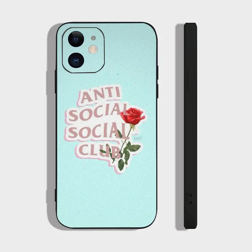 Color: SKY BLUE, Material: tpu – Anti Social Social Club Phone Case For IPhone 1