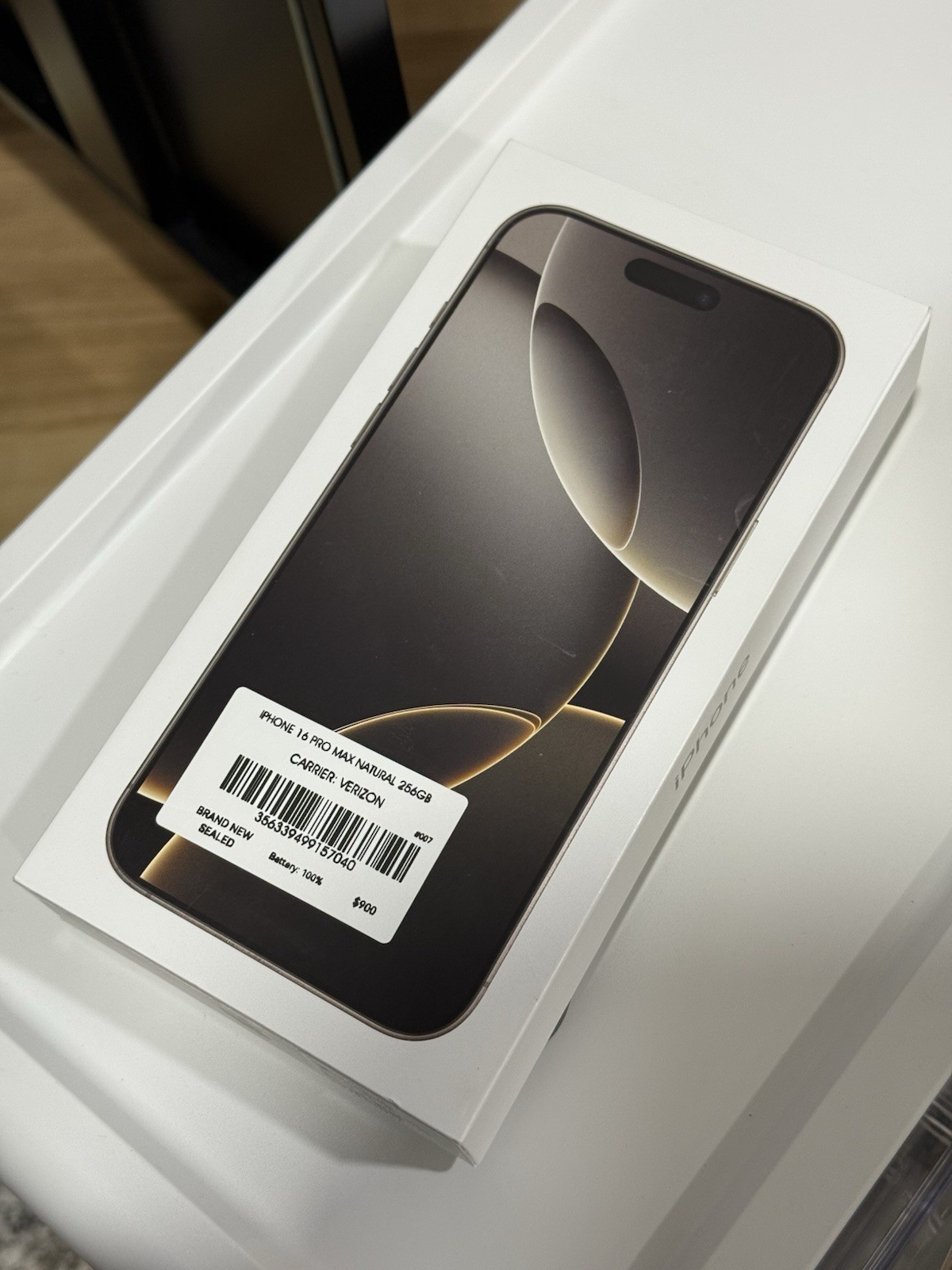 iPhone 16 Pro Max Natural Titanium 256GB, Verizon Brand New Sealed