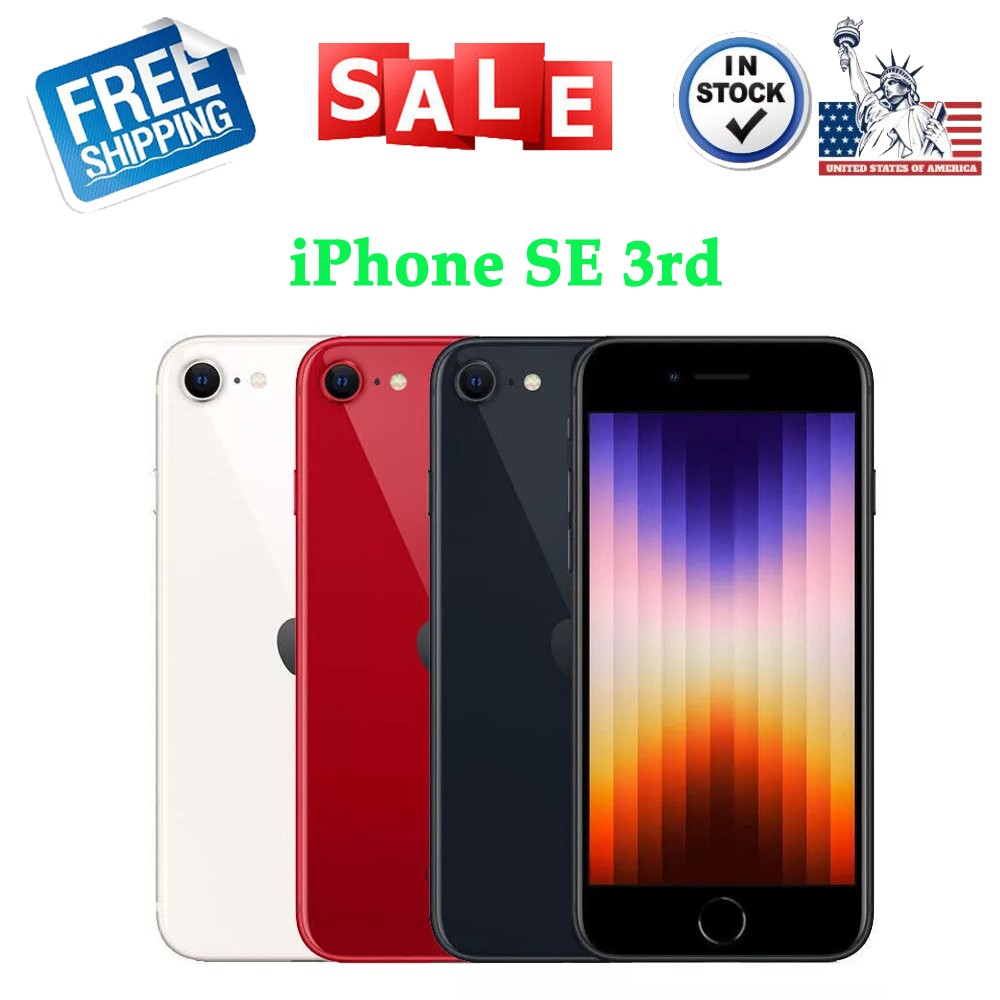 ✨ New Apple iPhone SE 3rd Gen (2022) 5G 128GB GSM+CDMA Fully Unlocked Smartphone