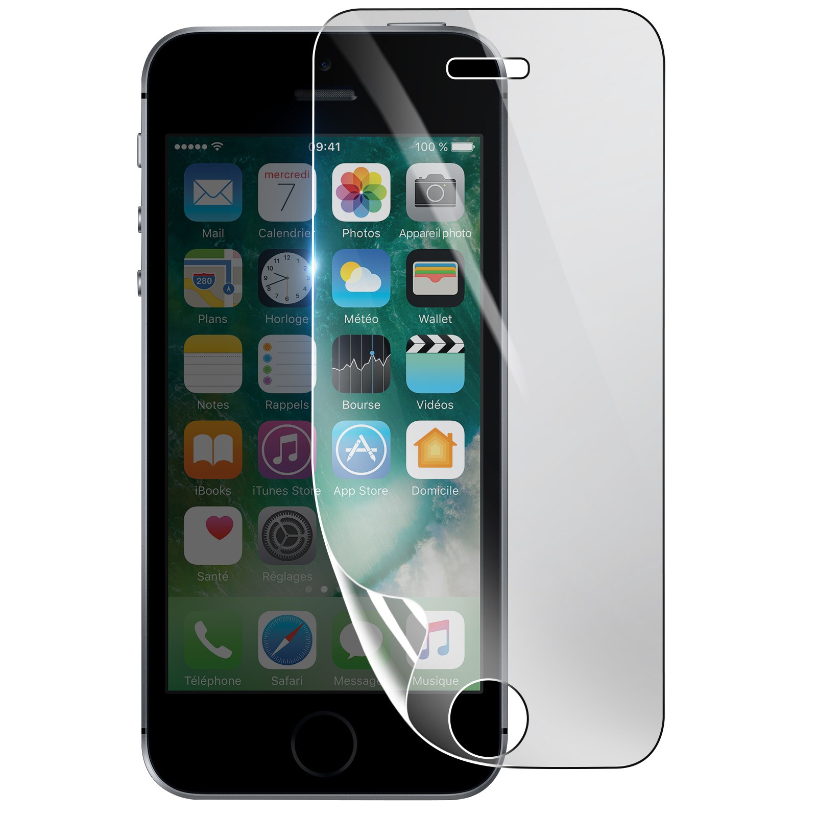 3mk Shockproof Hydrogel Screen Protector for iPhone SE 2016, Transparent