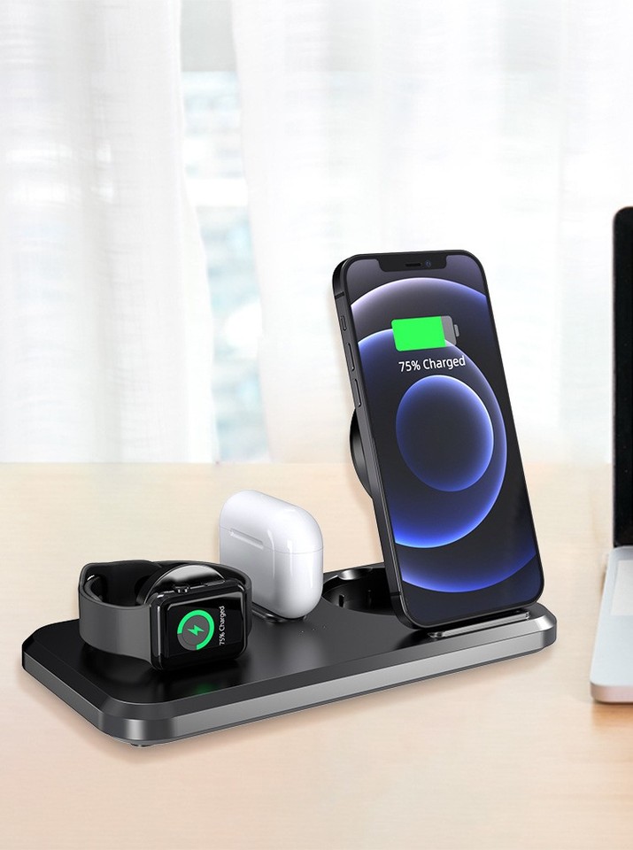 Compatible with Apple , The New 15W Three-in-one Wireless Charging Double Foldin