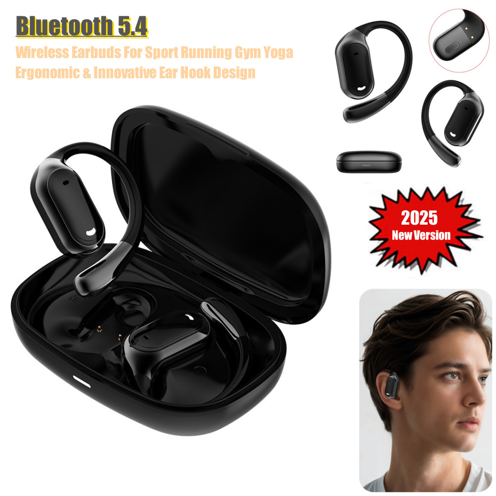 Bluetooth Wireless Earbuds Stereo Headphones Earhook Sports Sweatproof Earphones