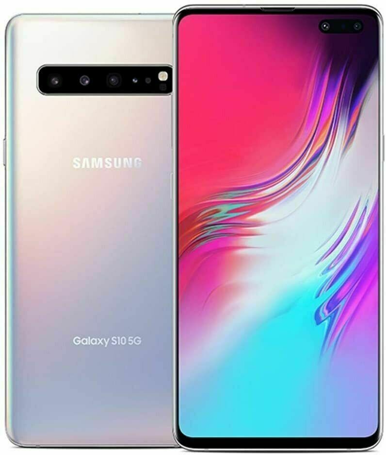 Samsung Galaxy S10 5G Crown Silver 256 GB Verizon Smart Phone