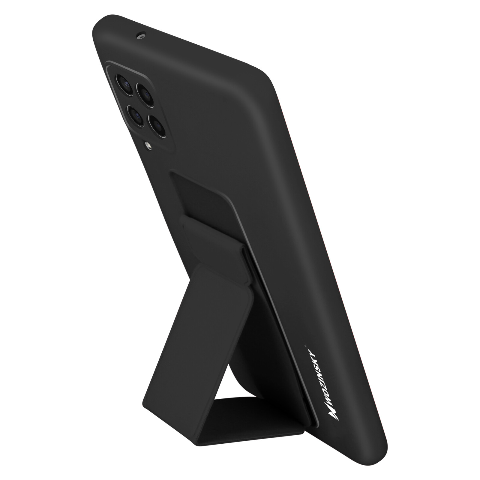 Case for Samsung Galaxy A42 5G Silicone Foldable Magnetic Stand Wozinsky black