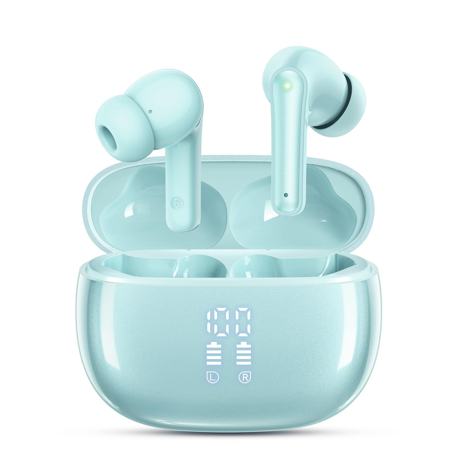 Wireless Earbuds, Bluetooth 5.3 Ear Buds, Mint