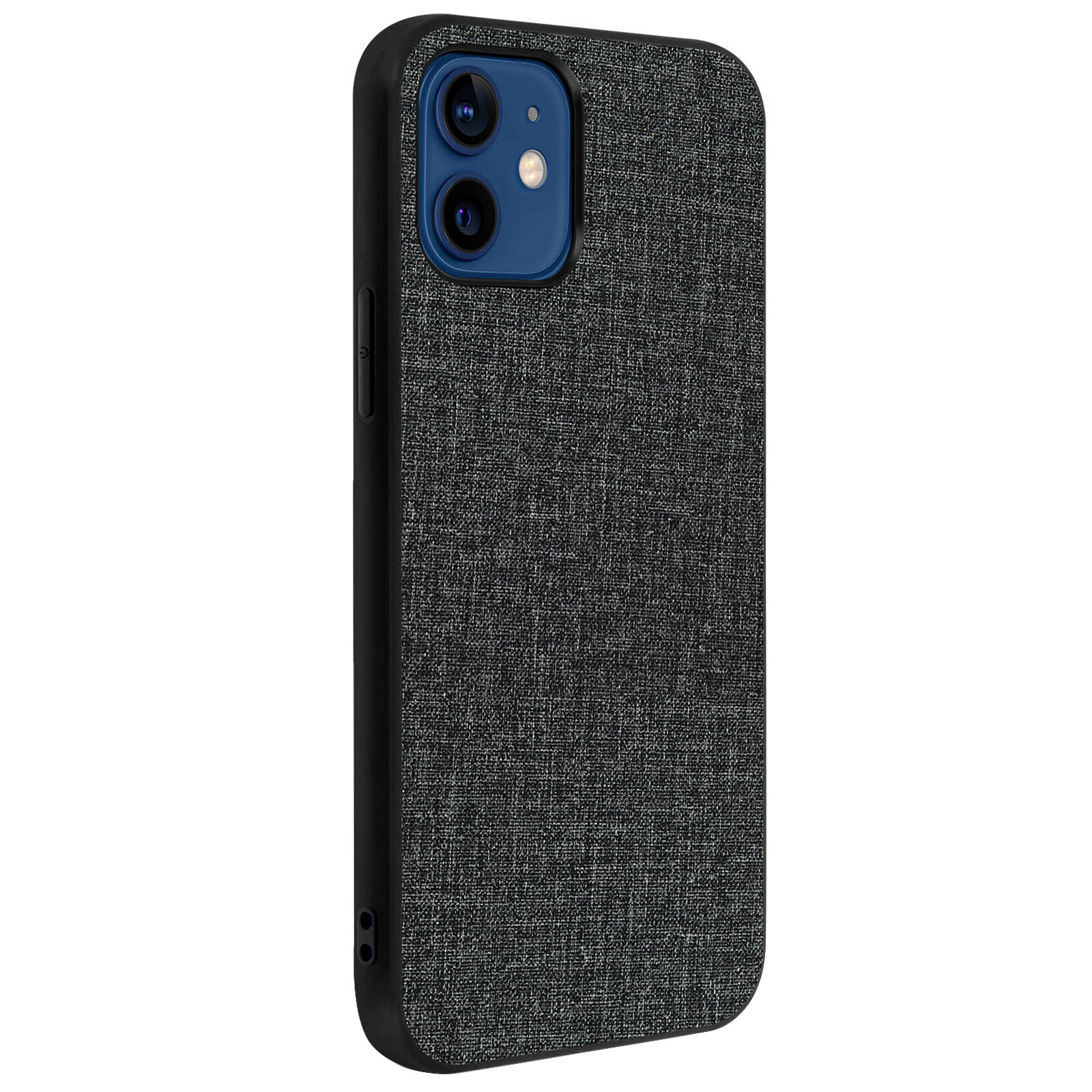 Case iPhone 12 Mini Hybrid Anti-Smear Cloth Finish Washable Grey