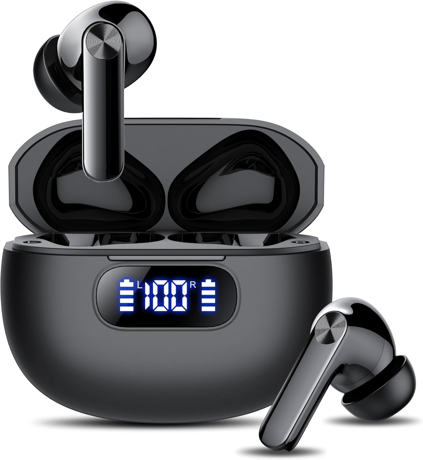Wireless Earbuds, Bluetooth 5.3 Headphones LED Power Display, 2025 New Wireless