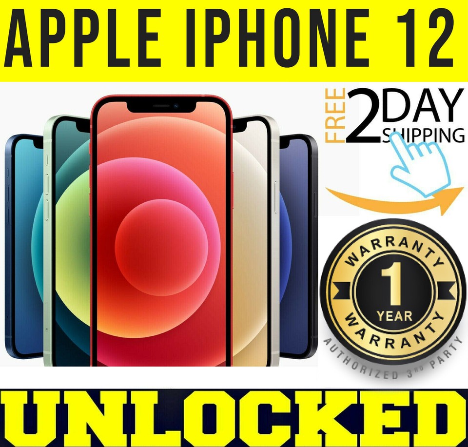 Apple iPhone 12 64GB / 128GB / 256GB (UNLOCKED) 🔋 100% BATTERY🔋 ⚫⚪🔴🔵✤SEALED✤