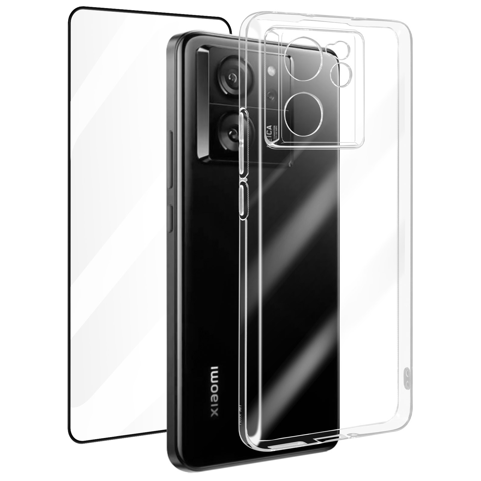 Avizar Case for Xiaomi 13T and 13T Pro Silicone Gel and Tempered Glass
