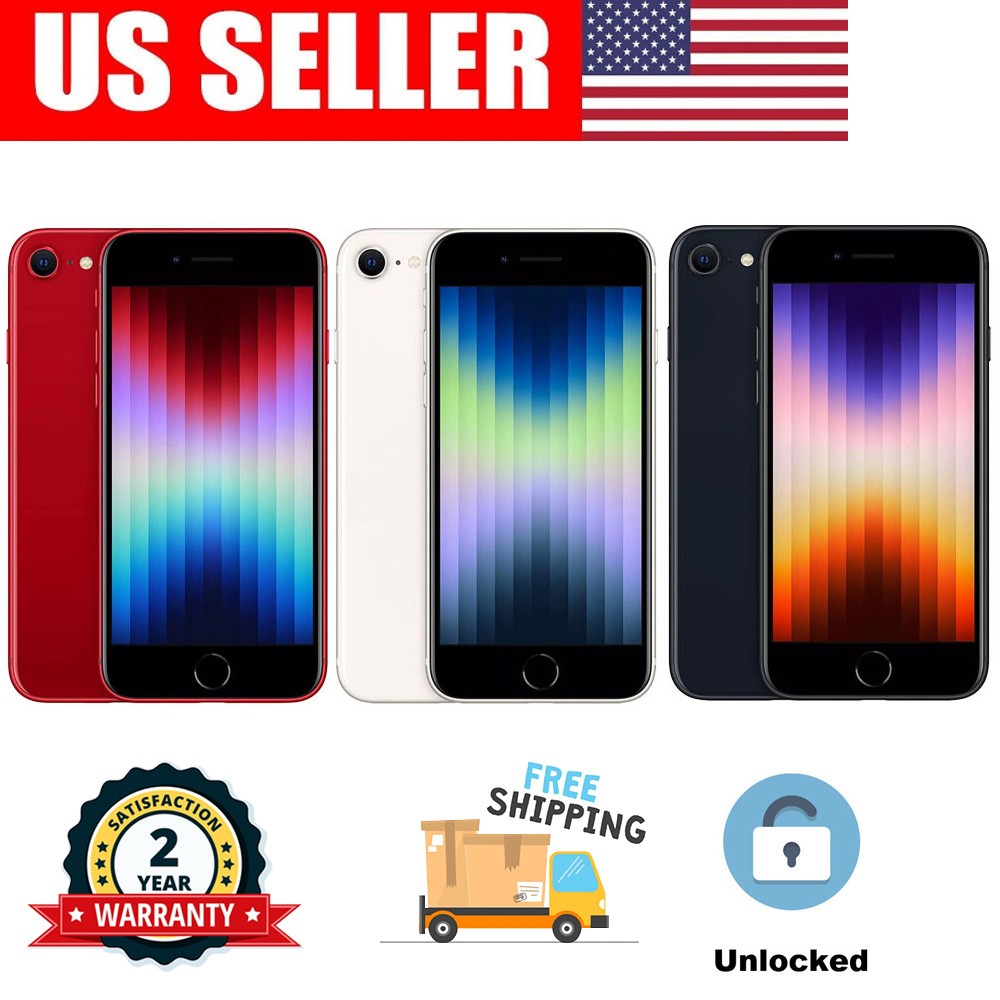 NEW Apple iPhone SE 2022 5G 3rd Gen 100% 🔋 Battery – Factory 🔓 Unlocked 🔟/🔟