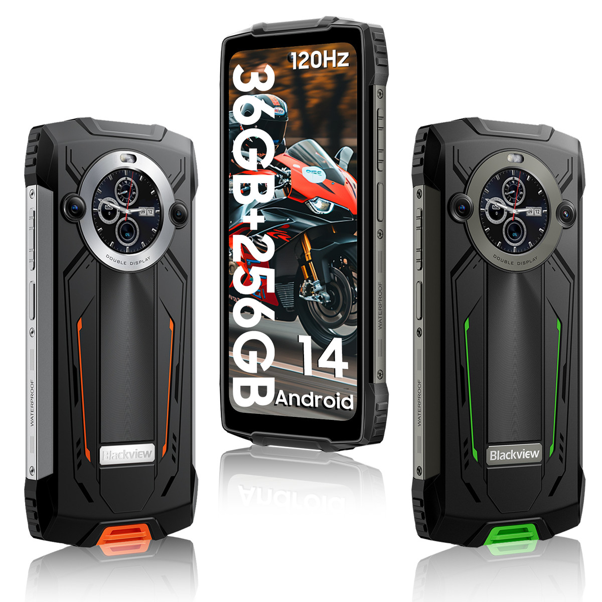 Blackview BV8100 Rugged Smartphone 24GB+256GB 6.5″ Android 14 120Hz Dual 4G NFC