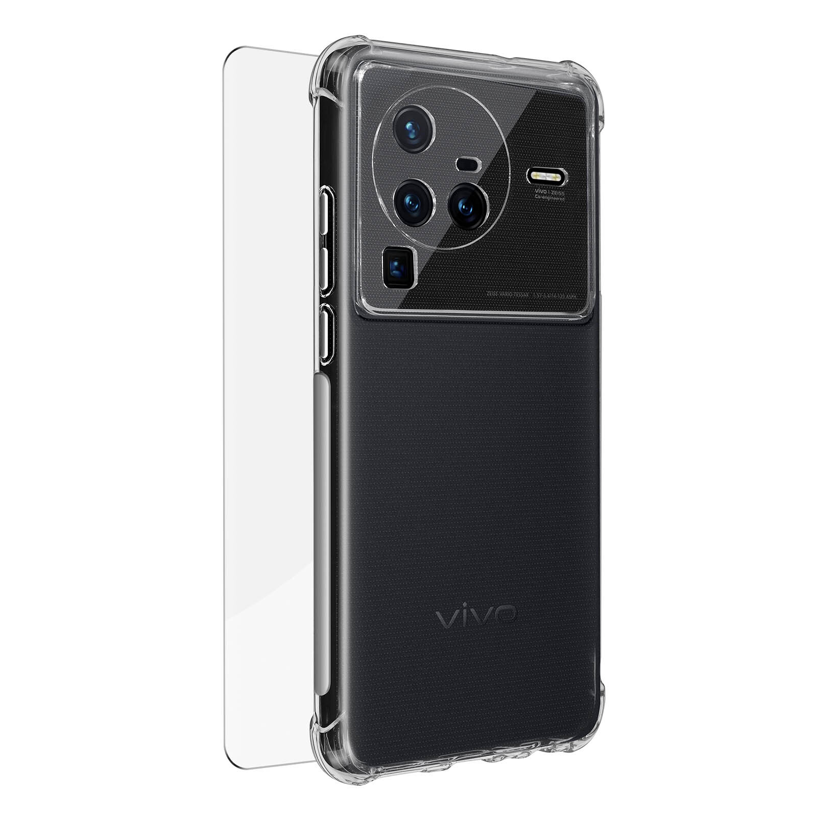 Vivo X80 Pro Protection Pack Reinforced Case Screen Protector Transparent