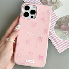 Pink Phone Case Cute Bow for Apple IPhone16 15 Case Suitable for Girl Sweet Hot