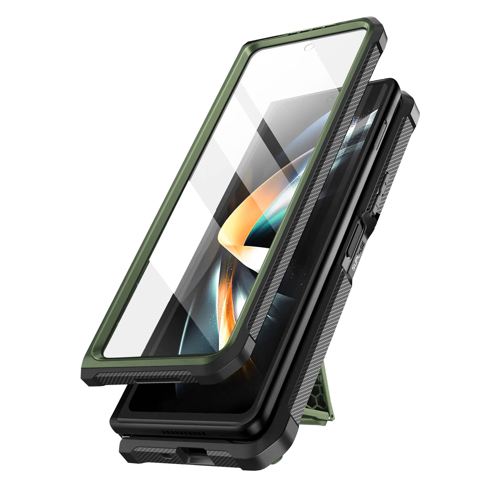 Case for Samsung Z Fold 4 Multi-layer case Unicorn Beetle Pro Supcase green