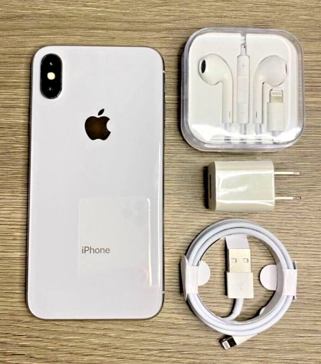 Apple iPhone X – 256GB – Silver (Factory Unlocked) – Good Condition