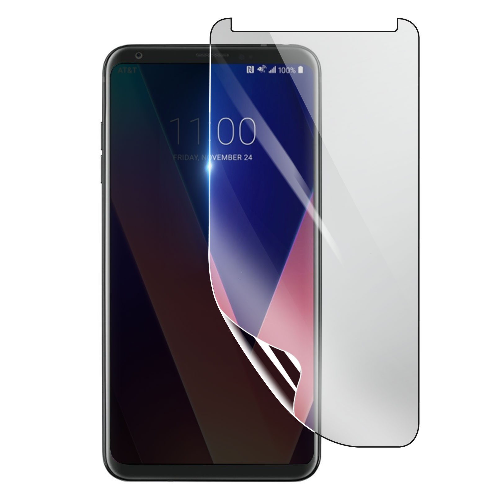 3mk Shockproof Hydrogel Screen Protector for LG V30 Plus, Transparent