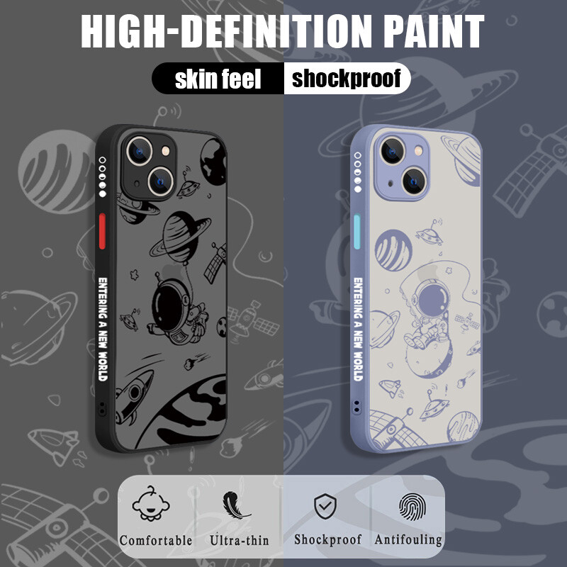 ShockProof Astronaut Hard Case For iPhone 15 14 Pro Max 13 12 11 XR Phone Cover
