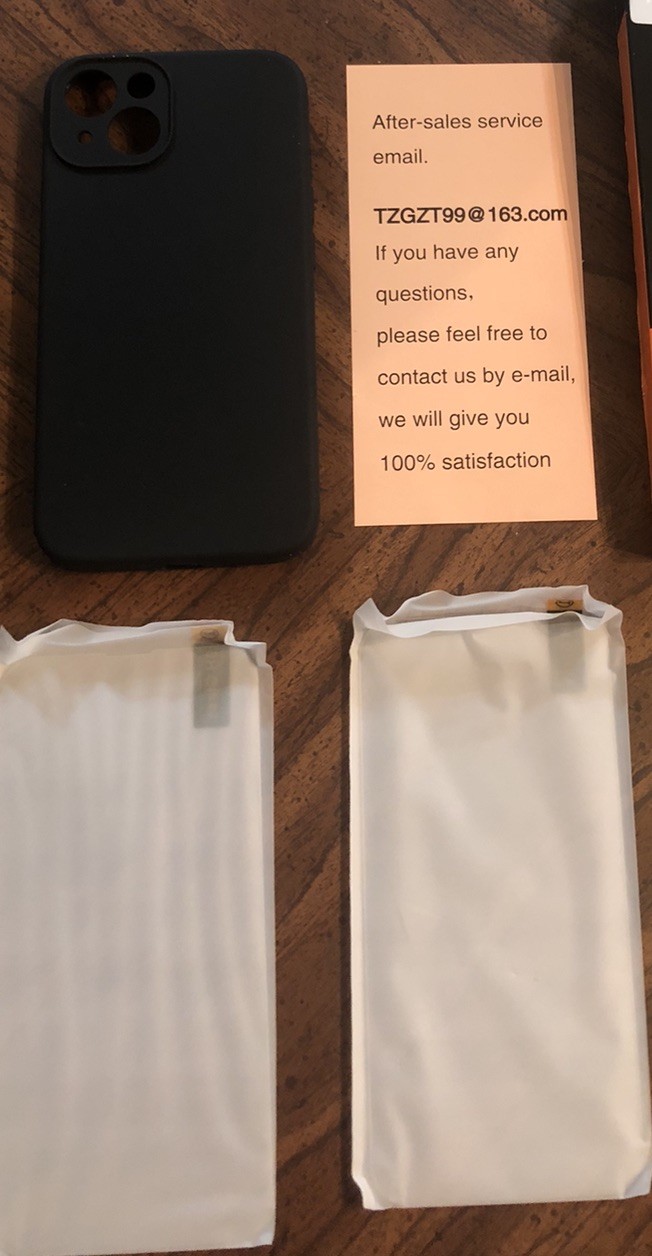Tumcud iPhone 13 Pro Black Case Cover & 2x Glass Screen Protector
