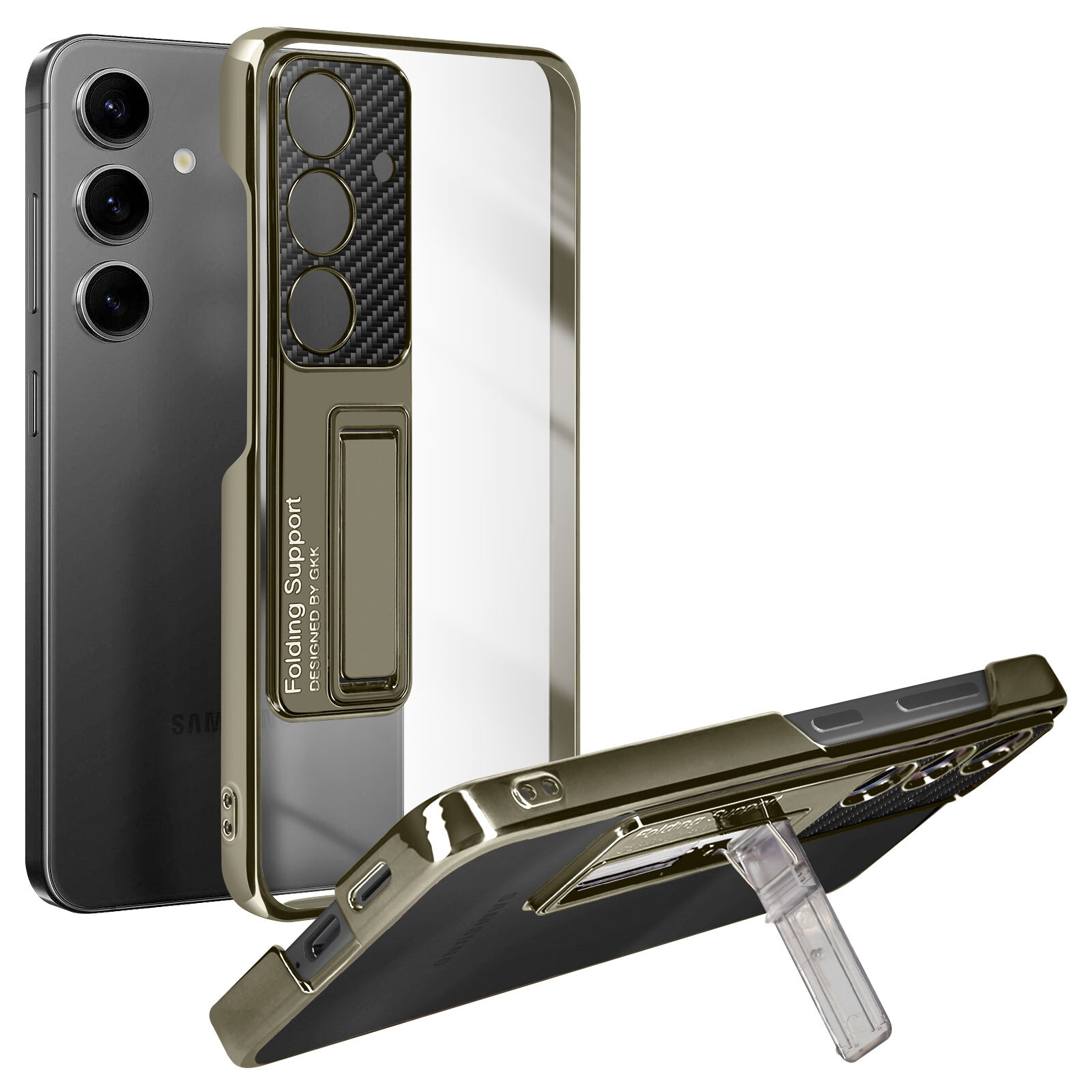 Avizar Case for Galaxy S24 back, Khaki