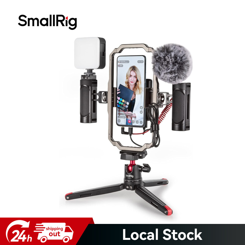 SmallRig VCR Kit w/ Stabilizer Handle Smartphone VCR Holder fr iPhone 16 Pro Max