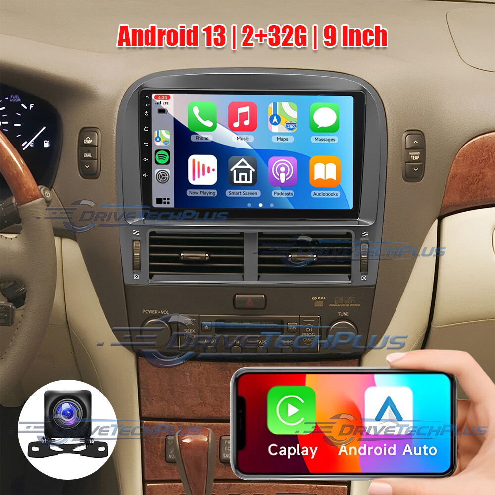 Android 13.0 Car GPS Navi Stereo Radio Wifi Carplay 9″ For Lexus LS430 2001-2006