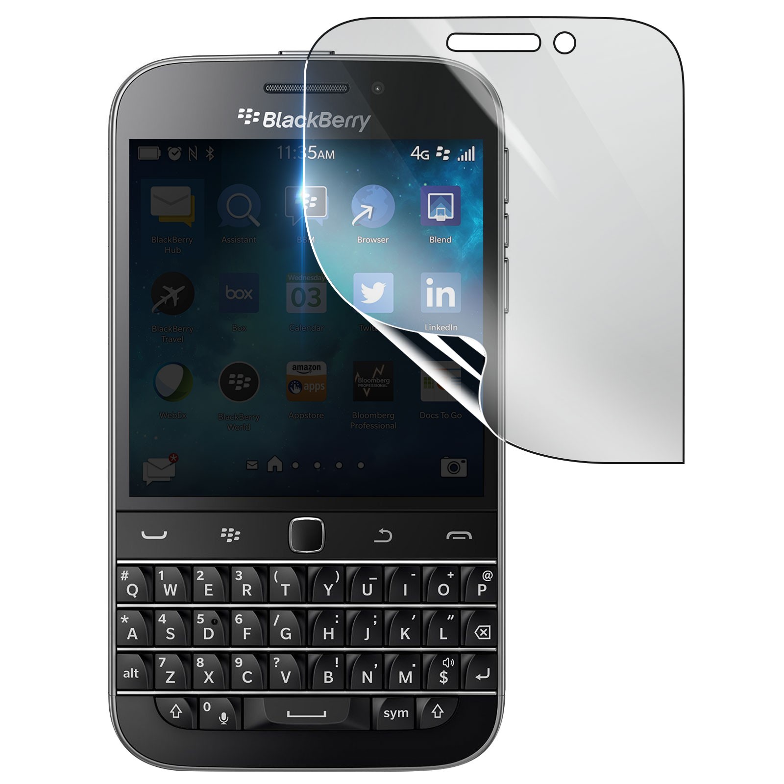 3mk Shockproof Hydrogel Screen Protector for Blackberry Classic, Transparent
