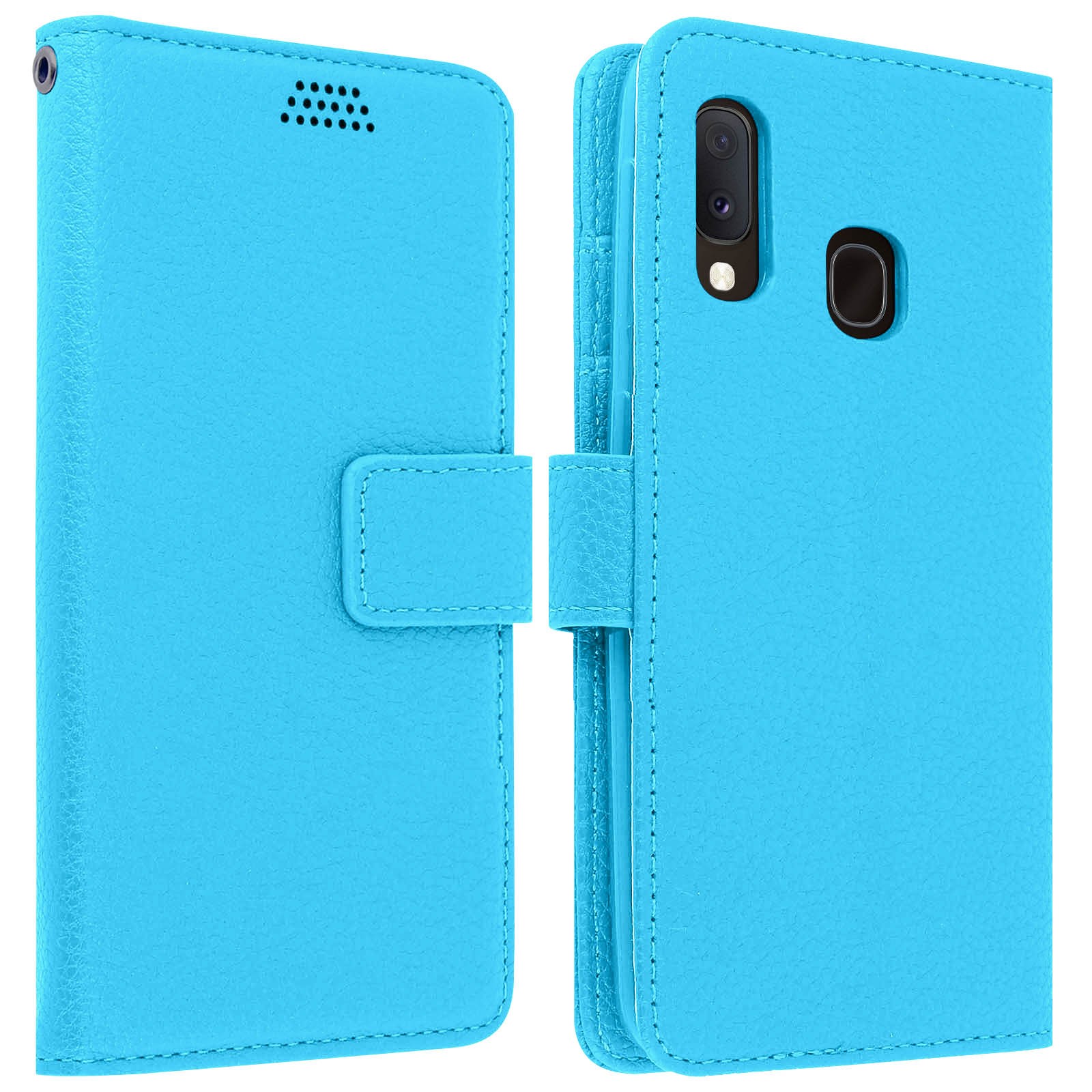Flip wallet case, slim Cover for Samsung Galaxy A10, Silicone Case – Blue