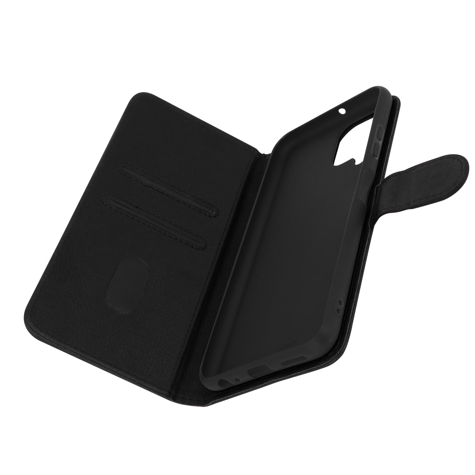 Cover for Samsung Galaxy A22 Protection with Card Holder Function Stand black
