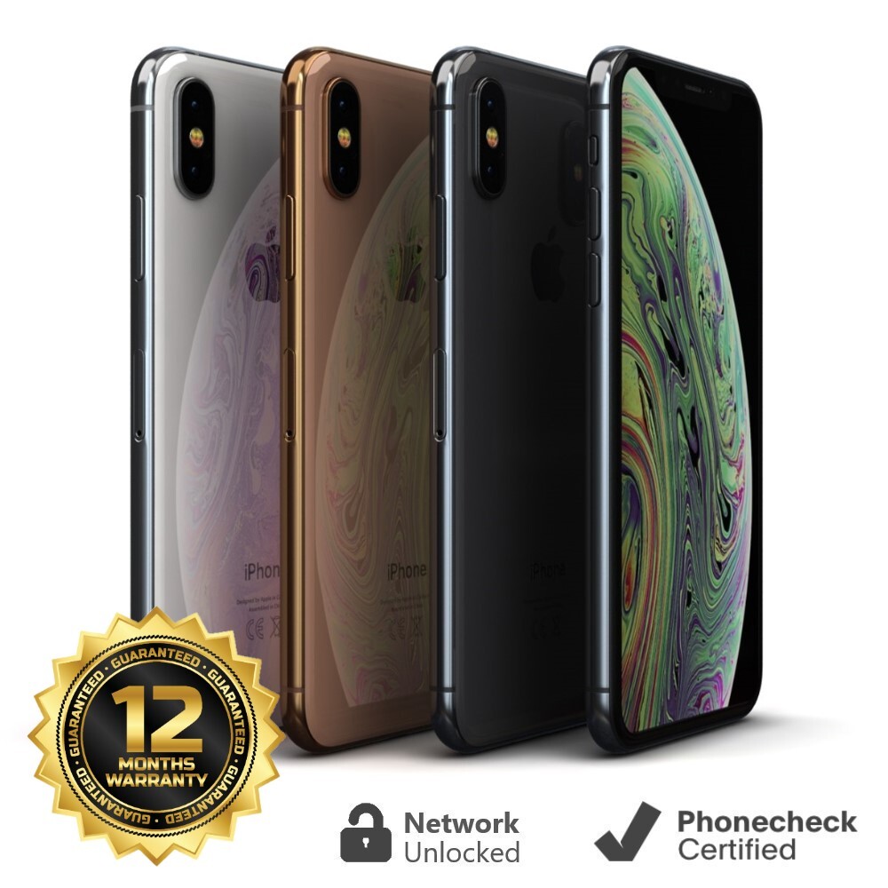 Apple iPhone XS | XS Max – 64GB | 256GB  (Unlocked) Gray | Silver | Gold