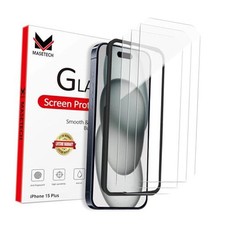 For iPhone 15 Plus Screen Protector Tempered Glass Compatible with Apple (3