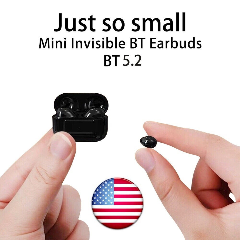 Bluetooth Earbud Headset TWS 5.2 Wireless Earphone Invisible For All Phone (USA)