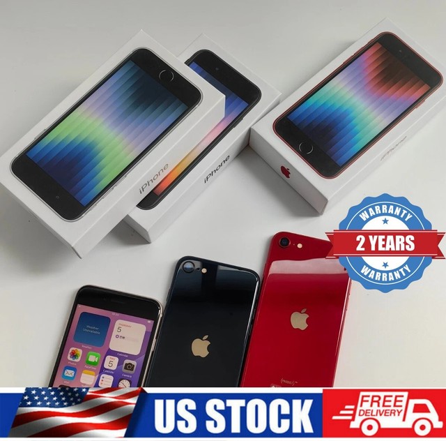 New in Sealed Box Apple iPhone SE3 3rd gen 2022 64-256GB USA UNLOCKED Smartphone