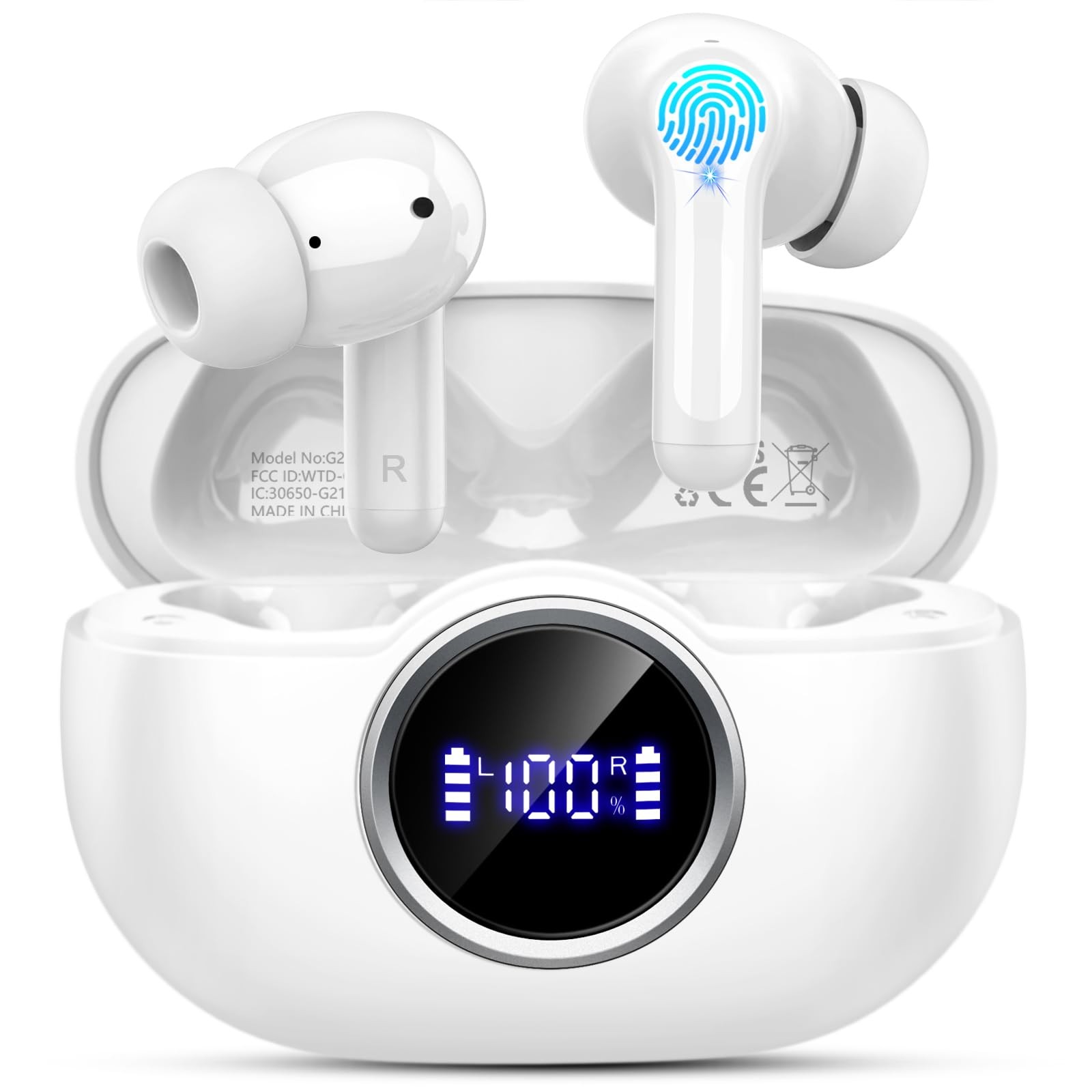 Wireless Earbuds, 2025 Bluetooth 5.4 Headphones Deep Bass Stereo Ear Buds, 4 …
