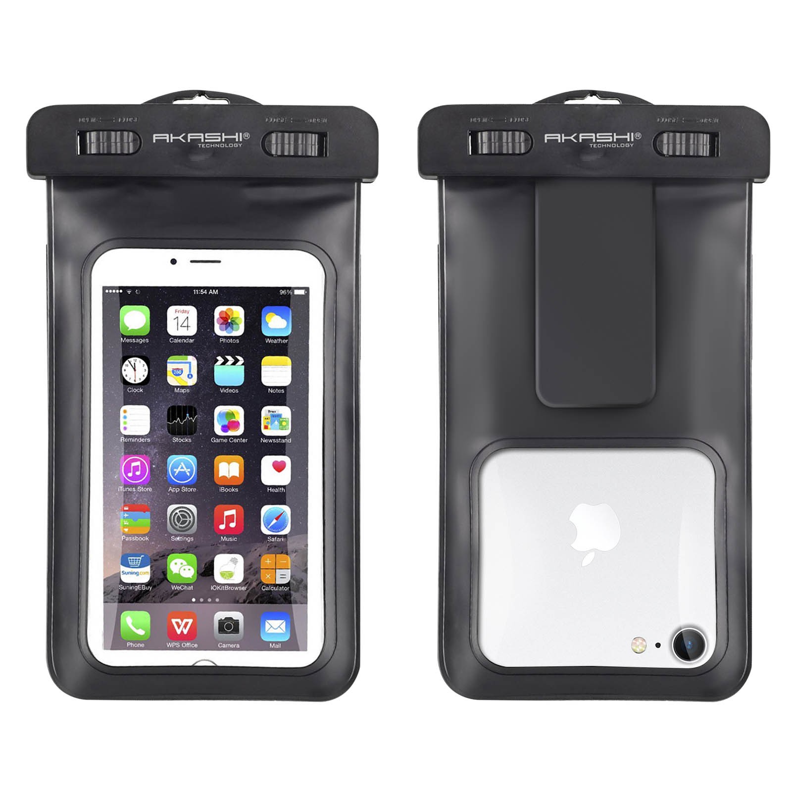 Akashi IPX8 Protection Smartphone Waterproof Pouch Universal Tactile Black